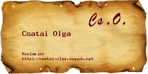 Csatai Olga névjegykártya